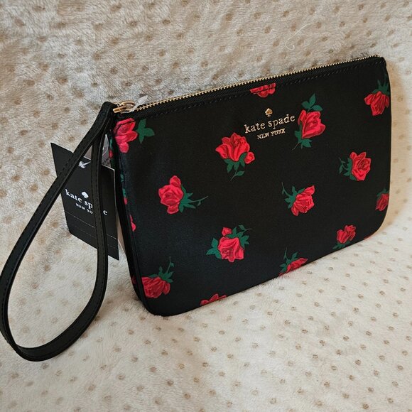 Kate Spade Chelsea Rose Print Wristlet Pouch - Picture 12 of 12